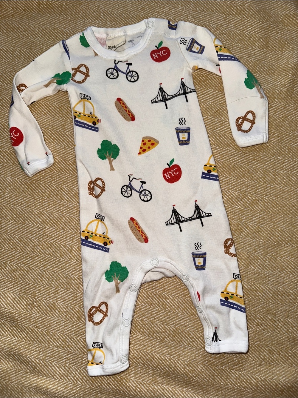 Estella organic baby NYC Icons Romper 3m